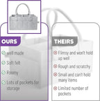 Supplier-provided comparison graphic with quality, softness, capacity and pocket claims. These comparisons have not been verified for LEONO.